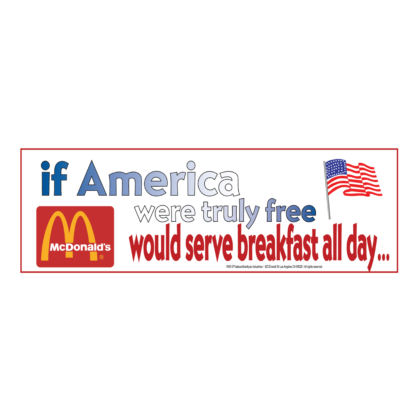 Mc'Merica Sticker