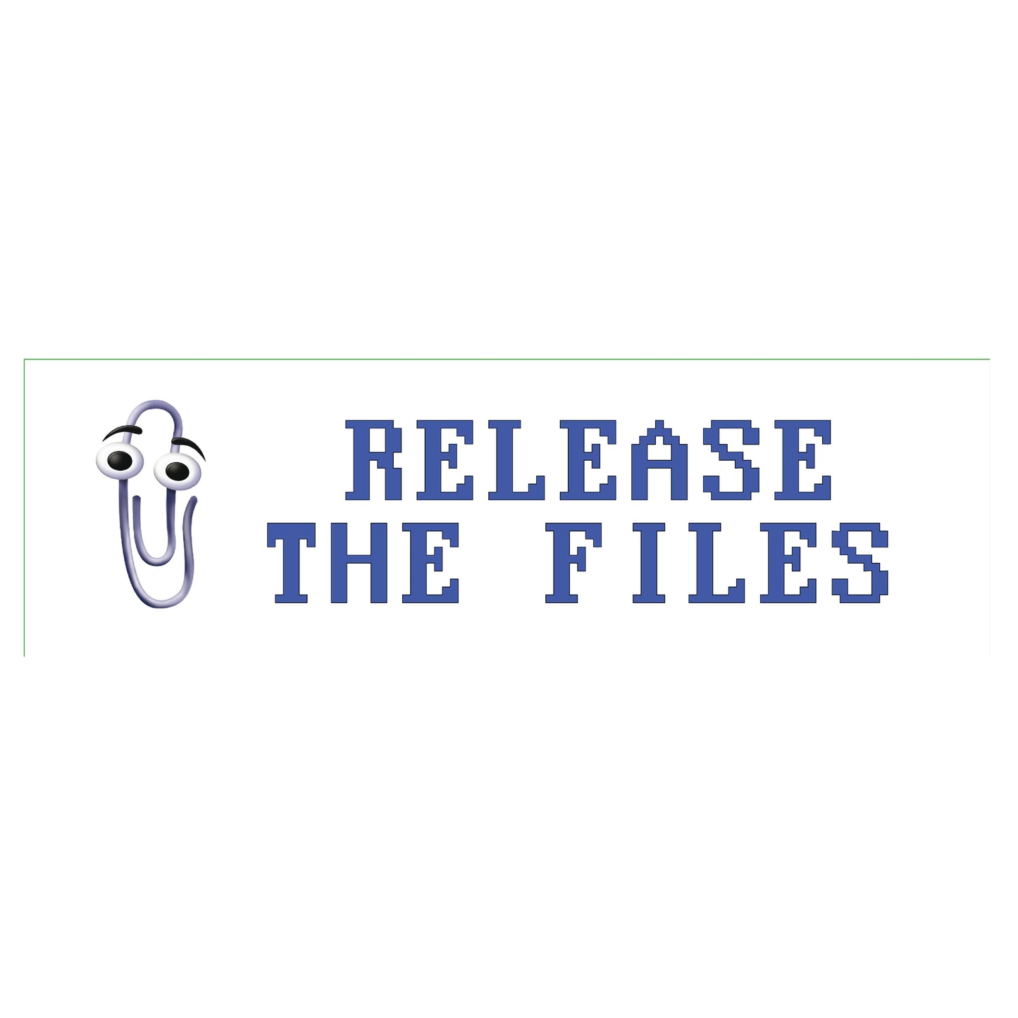 Clippy Release the Files Bumper Sticker