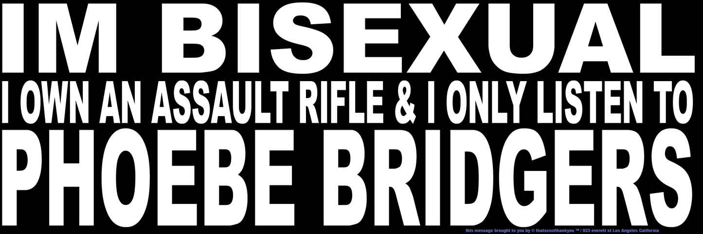 Phoebe Bridgers Bisexual Assault Rifle Sticker