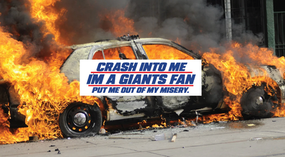 NY Giants Fan Bumper Sticker