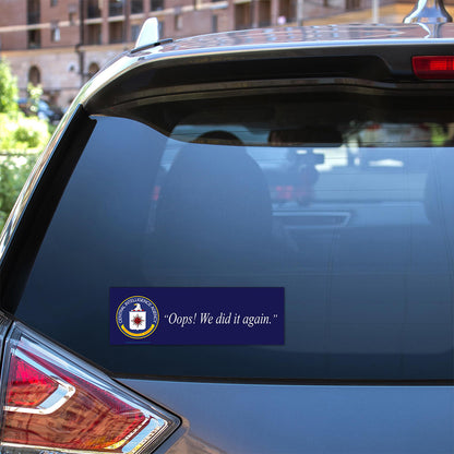 Central Intelligence Oops Sticker