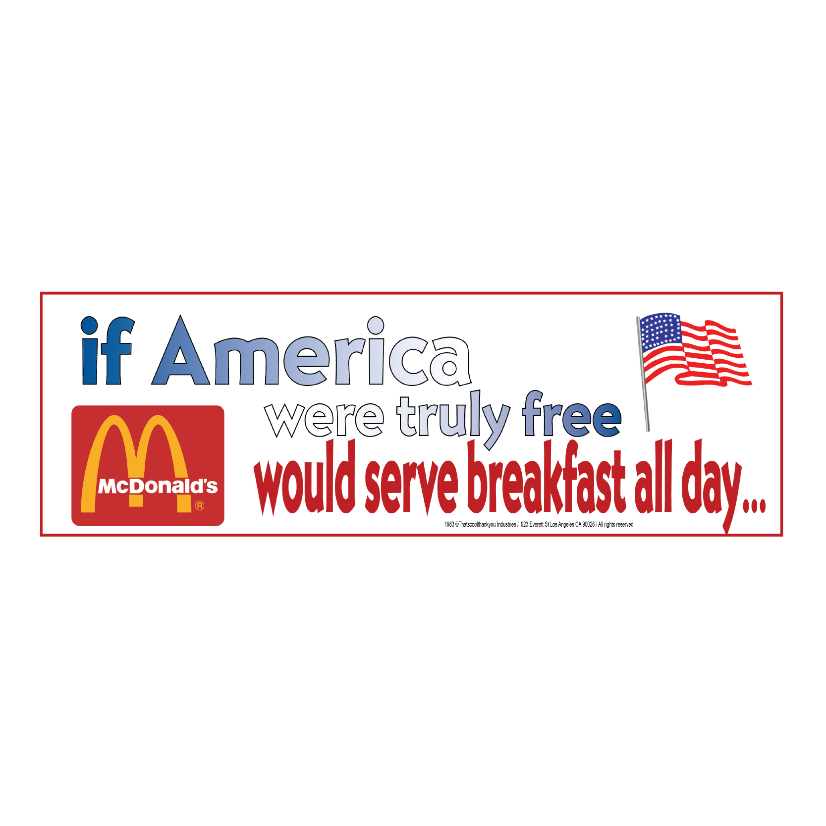 Mc'Merica Sticker – That's Cool Thank You
