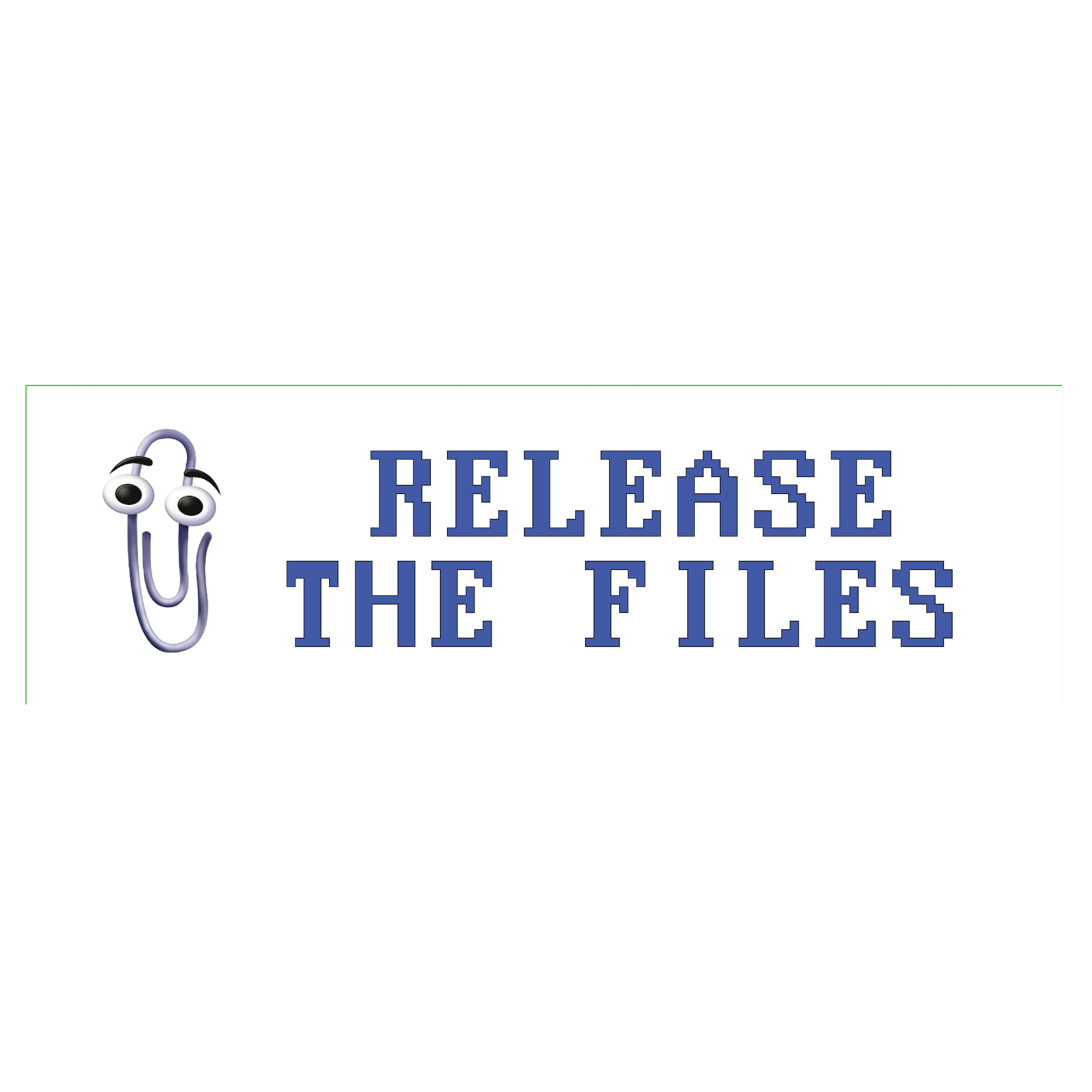 Clippy Files Clippy Release the Files Bumper Sticker – That's Cool Thank You
