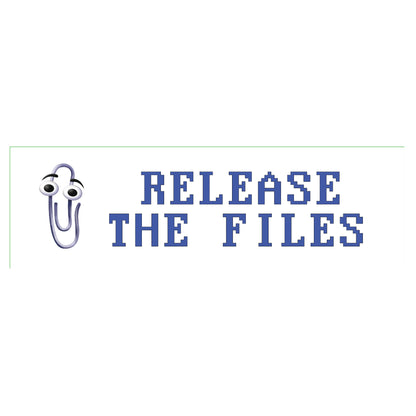 Clippy Release the Files Bumper Sticker