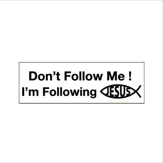 Following Jesus Bumper Sticker