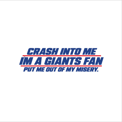 NY Giants Fan Bumper Sticker