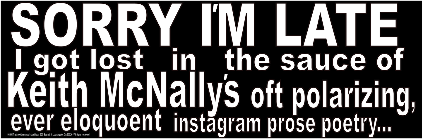 KEITH MCNALLY Sticker