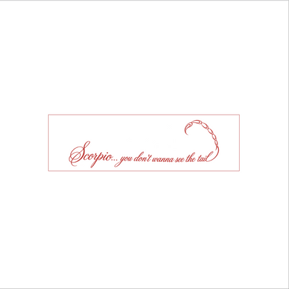 Scorpio Bumper Sticker